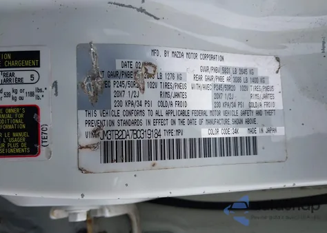 2011 Mazda Cx-9 Grand Touring from USA, damaged, VIN JM3TB2DA7B0319184